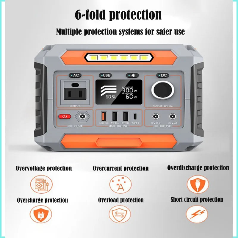 300W 500W 1000W 3000W Portable Power Station Solar Generator Battery with Solar Panel 3000W Complete kit for Home An Outing